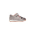 Sneakers primi passi argento effetto glitterato con lacci elastici Chicco, Brand, SKU k213000037, Immagine 0